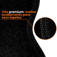 TAPETE CARPETE PREMIUM 5 PEÇAS INCLUSO PORTA MALAS