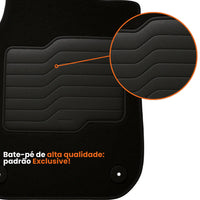 TAPETE CARPETE PREMIUM 5 PEÇAS INCLUSO PORTA MALAS