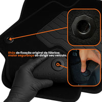 TAPETE CARPETE PREMIUM 5 PEÇAS INCLUSO PORTA MALAS