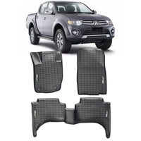 TAPETE TIPO BANDEJA PREMIUM L200 TRITON 2010 A 2017 JOGO COMPLETO